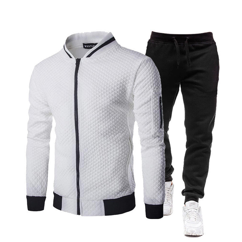 Men's Plaid Zip-Up Hoodie Jacket Casual Cardigan Sweatshirt