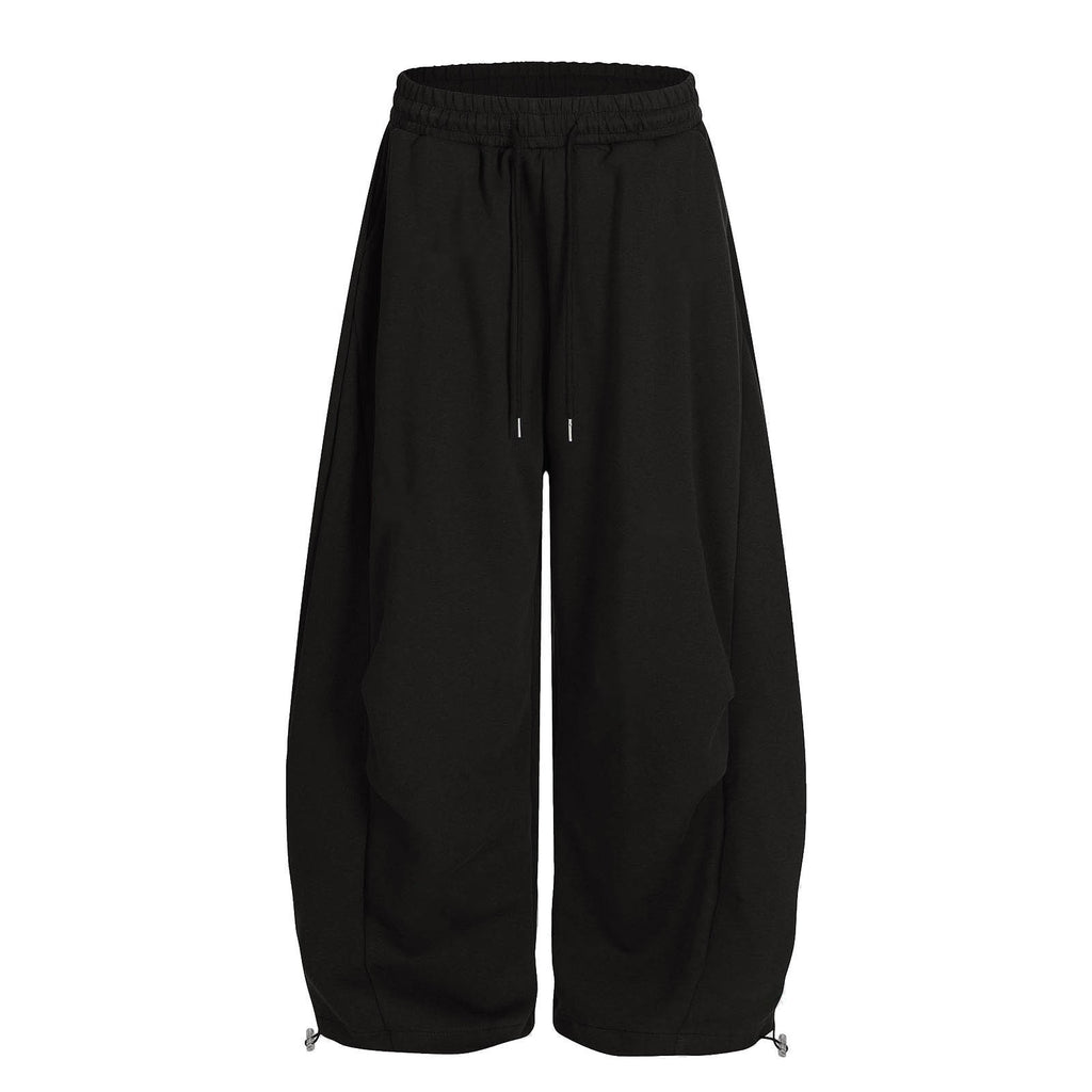 Women's Solid Color Drapey Wide Leg Pants, Loose Fit Casual Lightweight Trousers
