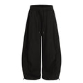 Women's Solid Color Drapey Wide Leg Pants, Loose Fit Casual Lightweight Trousers