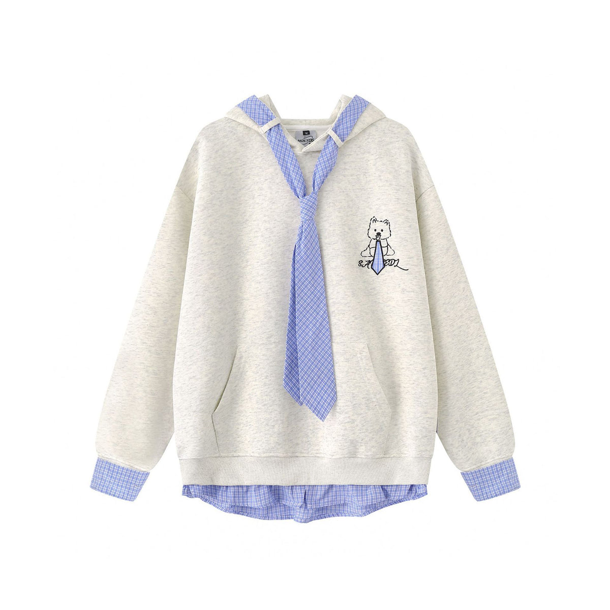 Scarf hooded loose fitting men's and women's hoodies