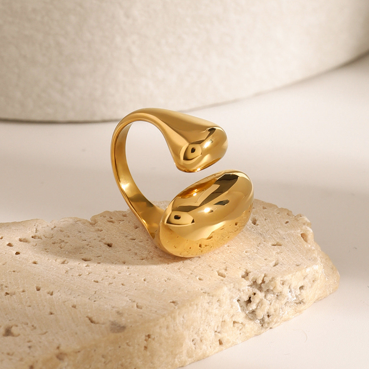 European and American stainless steel open ring with high-end feel ins ring