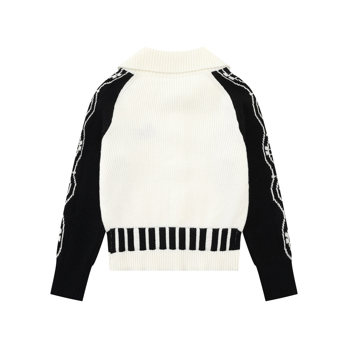 Sleeve note line design sweater