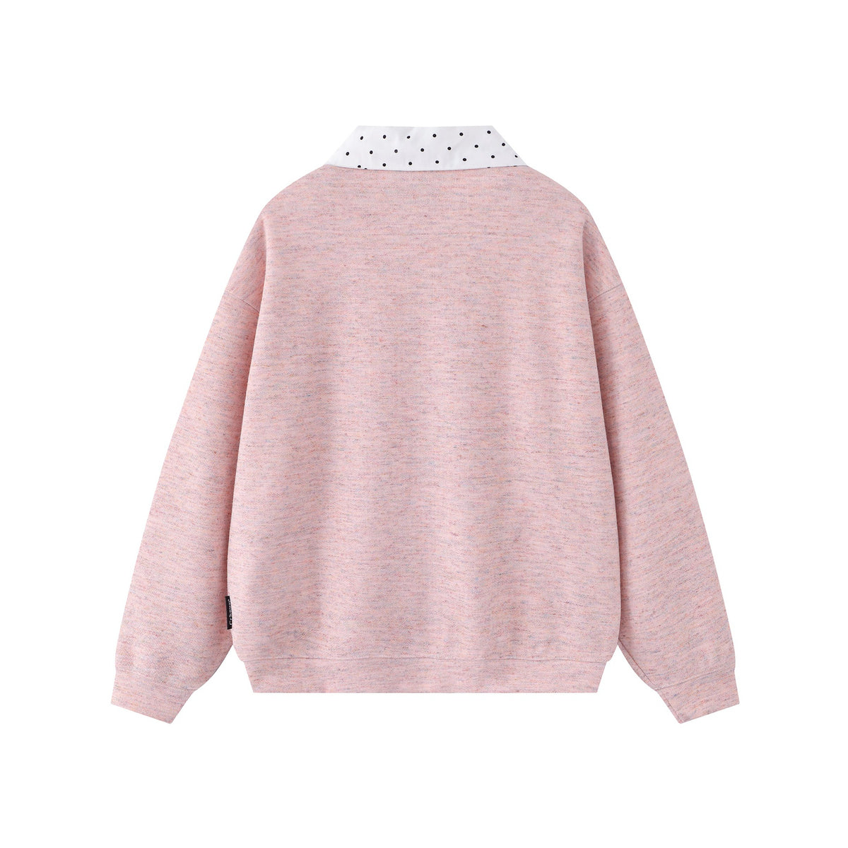 Polk collar sloping front hoodie