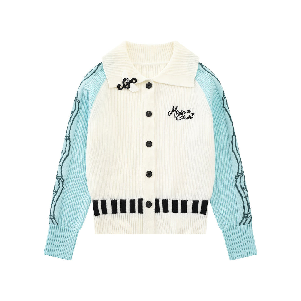 Sleeve note line design sweater