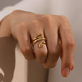 Retro style ring snake shaped ring women's ring fashionable temperament bracelet