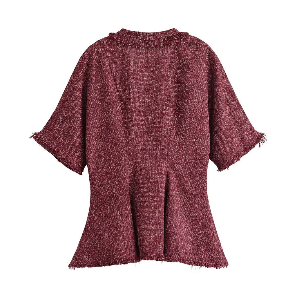 Tassel women's short sleeved top