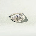 Pure silver flower drop glue oil zircon ring for women simple and fashionable European and American style food ring
