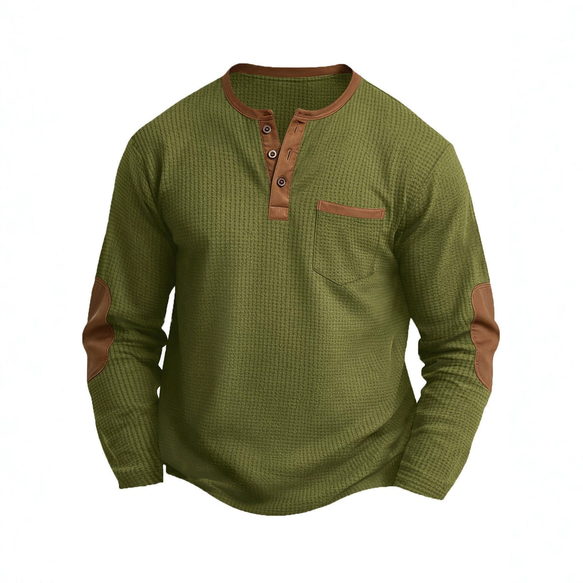 Men's Casual Plus Size Spliced Long Sleeve V-Neck Fake Two Piece T-Shirt