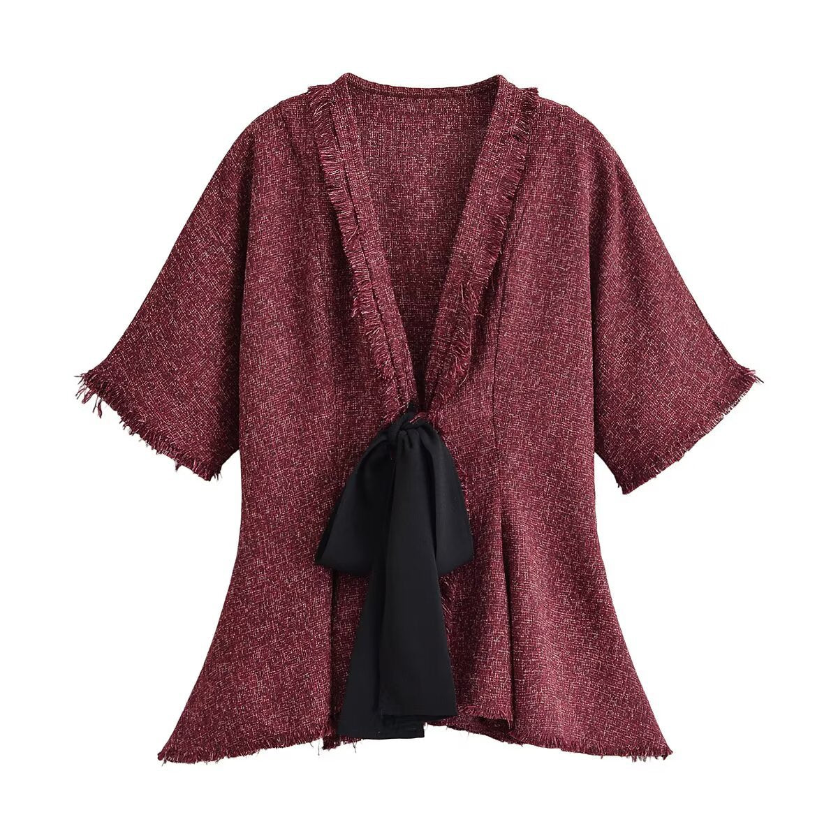 Tassel women's short sleeved top