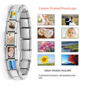 DIY Personalized Photo Picture Frame Making Titanium Steel Watch Band Chain Fashion Splicing Modular Bracelet