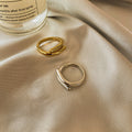 Creative versatile metal texture ring, retro hip-hop internet celebrity accessory, exquisite open mouth girl ring