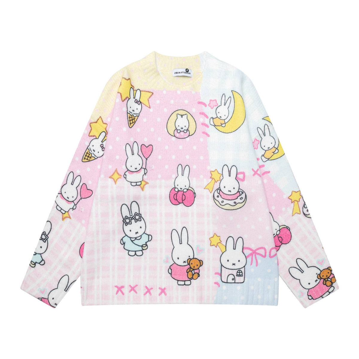 Rabbit Comic Printed Sweater
